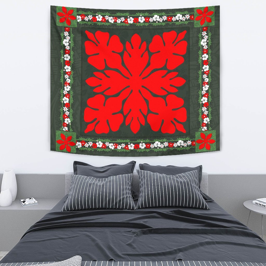 Hawaii Pattern Royal Tapestry - Nice Style Wall Tapestry 130cm*150cm Red - Polynesian Pride