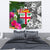 Fiji Tapestry White - Turtle Plumeria Banana Leaf - Polynesian Pride