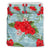 Hawaii Duvet Cover Set - Red Hibiscus Plumeria Palm - Polynesian Pride