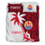 Tahiti Duvet Cover Set - Tahiti Coat Of Arms & Coconut Tree - Polynesian Pride