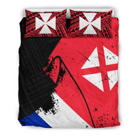 Wallis And Futuna Duvet Cover Set - Special Grunge Flag - Polynesian Pride