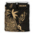 Guam Duvet Cover Set - Guam Coat Of Arms & Coconut Tree Gold - Polynesian Pride