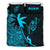 Guam Duvet Cover Set - Guam Coat Of Arms & Coconut Tree Blue - Polynesian Pride