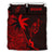 Guam Duvet Cover Set - Guam Coat Of Arms & Coconut Tree Red - Polynesian Pride