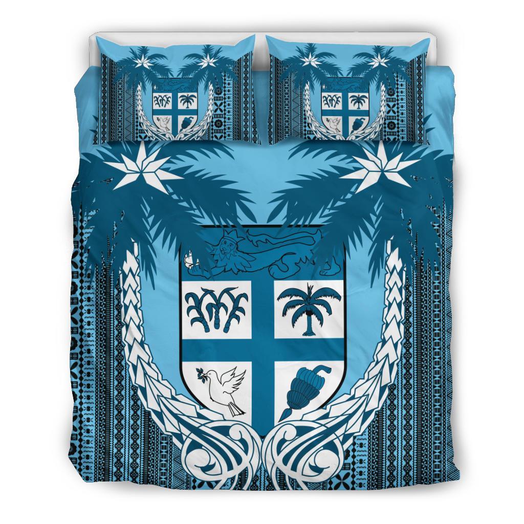 Fiji Duvet Cover Set - Fiji Flag Tapa Coconut A02 - Polynesian Pride
