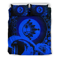 Guam Duvet Cover Set - Hibiscus And Wave Blue - Polynesian Pride