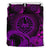 Tahiti Duvet Cover Set - Hibiscus And Wave Purple - Polynesian Pride