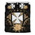 Wallis And Futuna Duvet Cover Set - Wallis And Futuna Coat Of Arms & Gold Hibiscus - Polynesian Pride