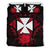 Wallis And Futuna Duvet Cover Set - Wallis And Futuna Coat Of Arms & Red Hibiscus - Polynesian Pride