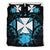 Wallis And Futuna Duvet Cover Set - Wallis And Futuna Coat Of Arms & Turquoise Hibiscus - Polynesian Pride