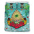 Guam Duvet Cover Set - Guam Coat Of Arms & Latte Stones Hibiscus - Polynesian Pride