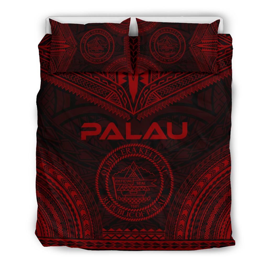 Palau Polynesian Chief Duvet Cover Set - Red Version Red - Polynesian Pride