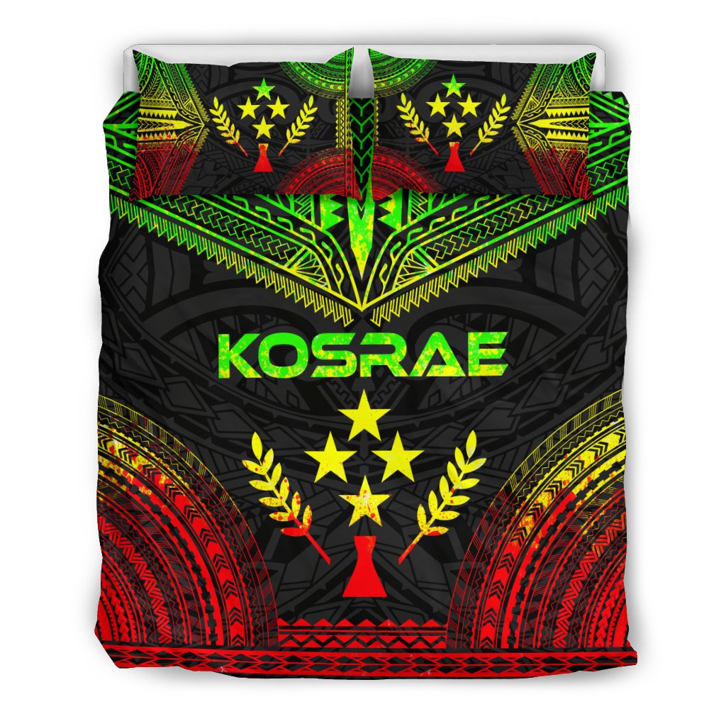 Kosrae Polynesian Chief Duvet Cover Set - Reggae Version Art - Polynesian Pride