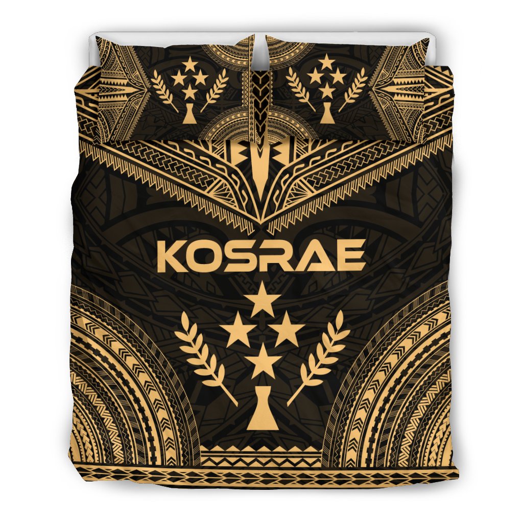 Kosrae Polynesian Chief Duvet Cover Set - Gold Version Gold - Polynesian Pride