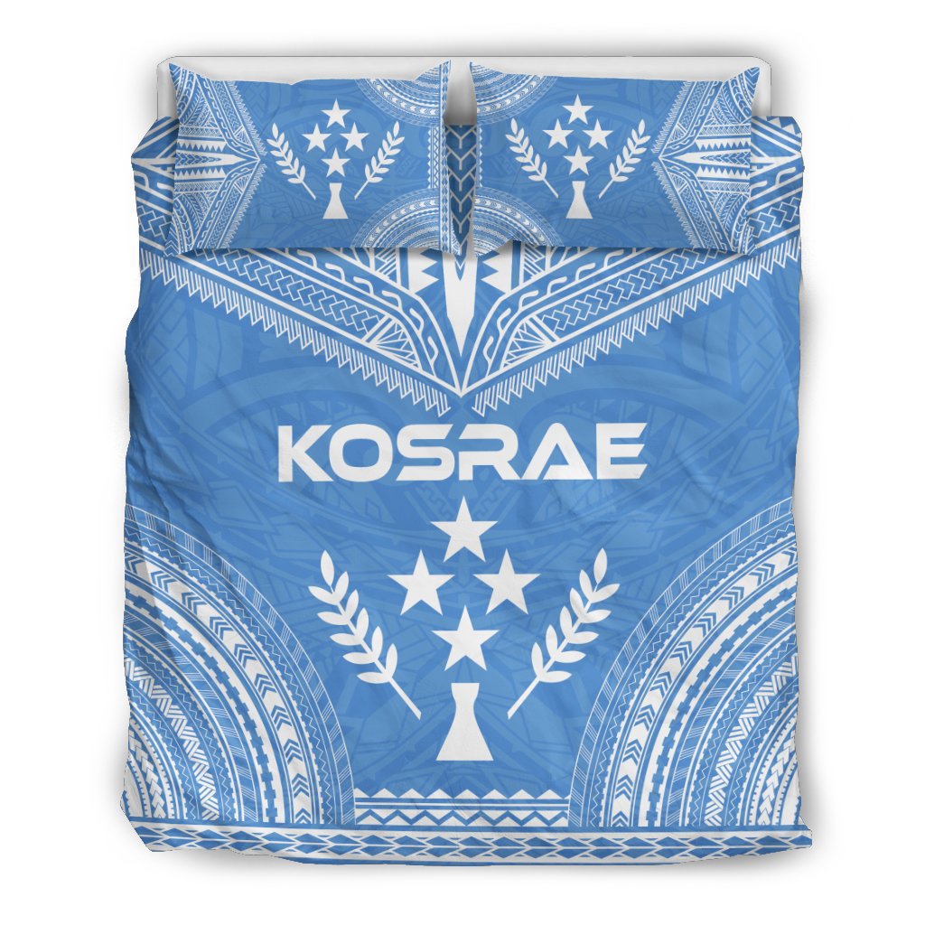 Kosrae Flag Polynesian Chief Duvet Cover Set Blue - Polynesian Pride