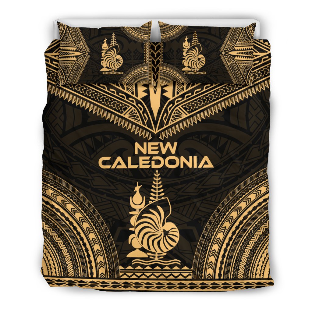 New Caledonia Polynesian Chief Duvet Cover Set - Gold Version Gold - Polynesian Pride