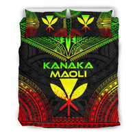 Kanaka Maoli Polynesian Chief Duvet Cover Set - Reggae Version Art - Polynesian Pride