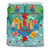 Tahiti Duvet Cover Set - Tahiti Tiffany Flag & Hibiscus - Polynesian Pride