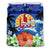 Tahiti Duvet Cover Set - Tahiti Flag Hibiscus Wave - Polynesian Pride