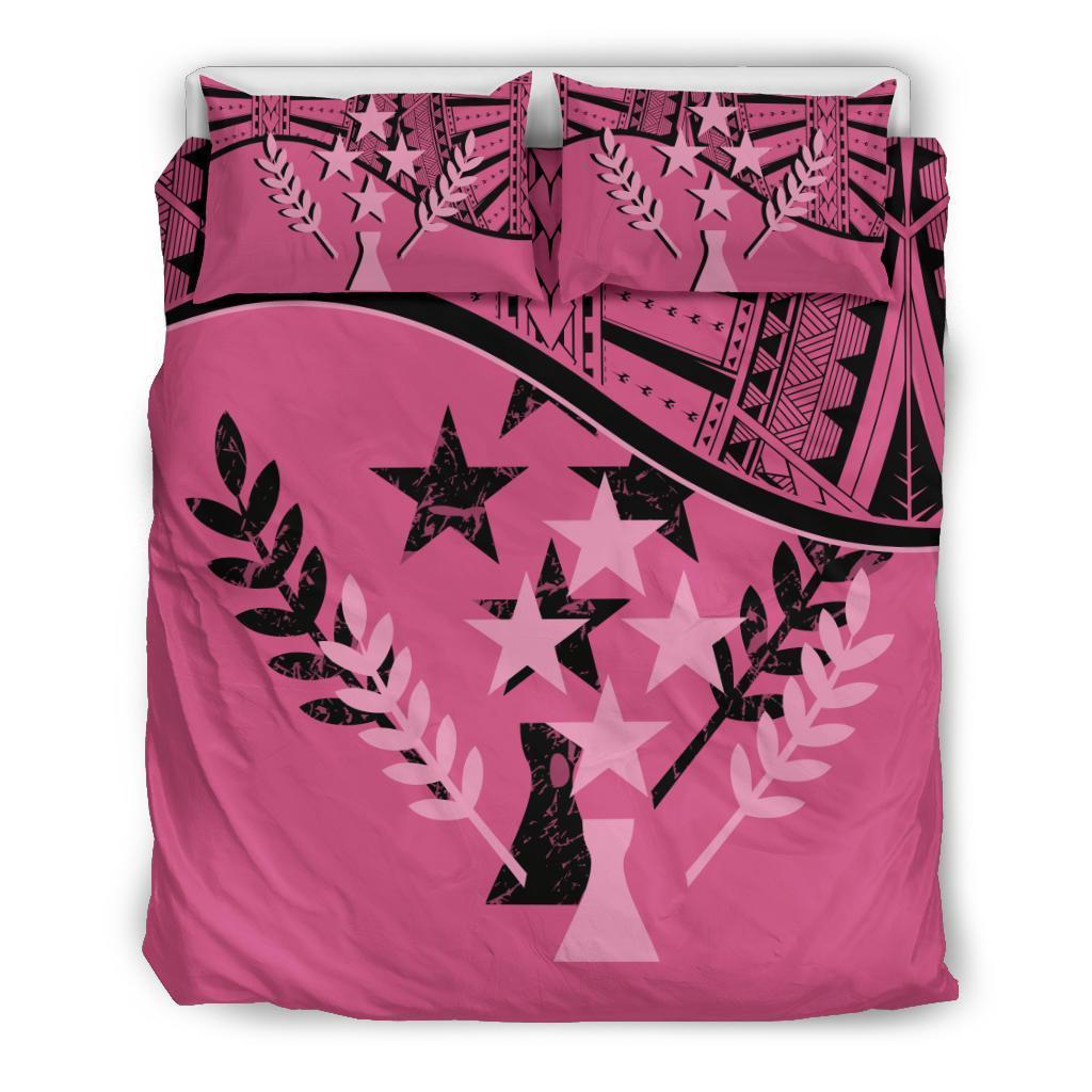 Kosrae Duvet Cover Set - Kosrae Flag Pink - Polynesian Pride