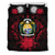 Nauru Duvet Cover Set - Nauru Coat Of Arms & Red Hibiscus - Polynesian Pride