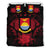 Kiribati Duvet Cover Set - Kiribati Coat Of Arms & Red Hibiscus - Polynesian Pride