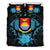 Kiribati Duvet Cover Set - Kiribati Coat Of Arms & Blue Hibiscus - Polynesian Pride