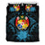 Tonga Duvet Cover Set - Tonga Coat Of Arms & Blue Hibiscus - Polynesian Pride