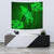 Hawaii Whale Swim Poly Green Tapestry Wall Tapestry Small 60" x 51" Green - Polynesian Pride