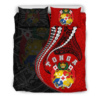 Polynesian Bedding Set - Tonga Duvet Cover Set Kanaloa Tatau Gen TO (Black) - Polynesian Pride