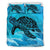 Hawaiian Sea Turtle Swim In The Waves Polynesian Bedding Set Blue - Polynesian Pride