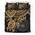 American Samoa Polynesian Duvet Cover Set - Gold Turtle - Polynesian Pride