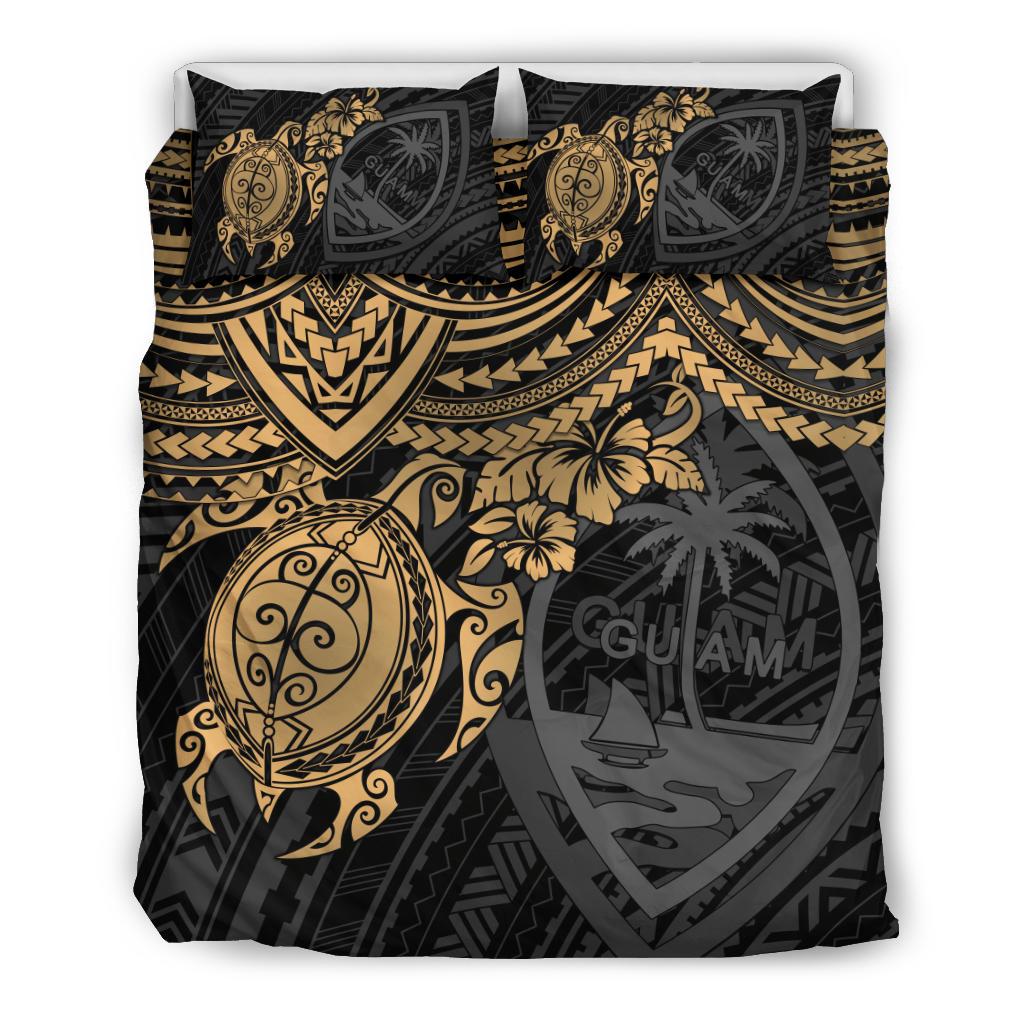 Guam Polynesian Duvet Cover Set - Golden Turtle - Polynesian Pride