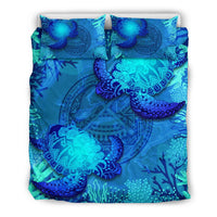 Polynesian Bedding Set - American Samoa Duvet Cover Set Sea Turtle - Polynesian Pride