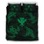 Polynesian Turtle Hammerhead Shark Ray Kanaka Hawaii Bedding Set Circle Green - Polynesian Pride