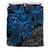 American Samoa Polynesian Duvet Cover Set - Blue Hibiscus Turtle Flowing - Polynesian Pride