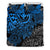 Polynesian Hawaii (Kanaka Maoli) Duvet Cover Set - Blue Hibiscus Turtle Flowing - Polynesian Pride