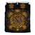 Polynesian Sea Turtle Gold Duvet Cover Set - Maori Style - Polynesian Pride