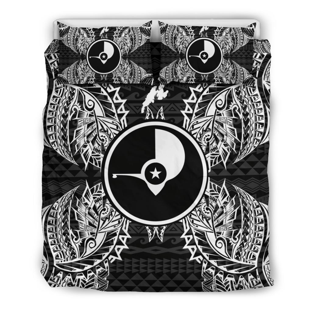 Polynesian Bedding Set - Yap Duvet Cover Set Map Black - Polynesian Pride