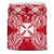 Polynesian Bedding Set - Wallis And Futuna Duvet Cover Set Map Red White - Polynesian Pride