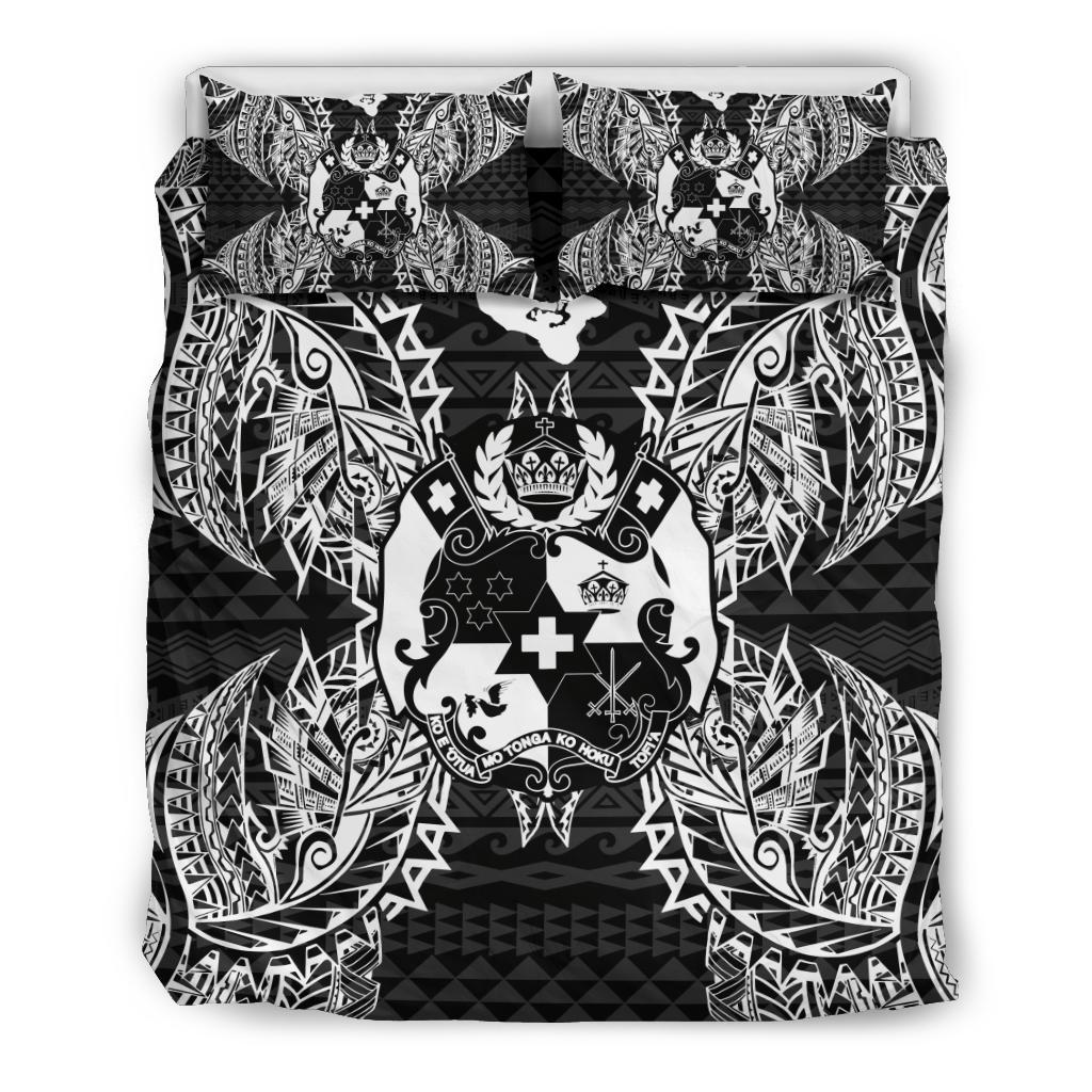 Polynesian Bedding Set - Tonga Duvet Cover Set Map Black - Polynesian Pride