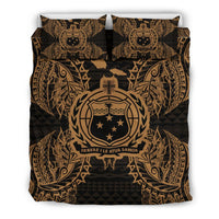 Polynesian Bedding Set - Samoa Duvet Cover Set Map Gold - Polynesian Pride