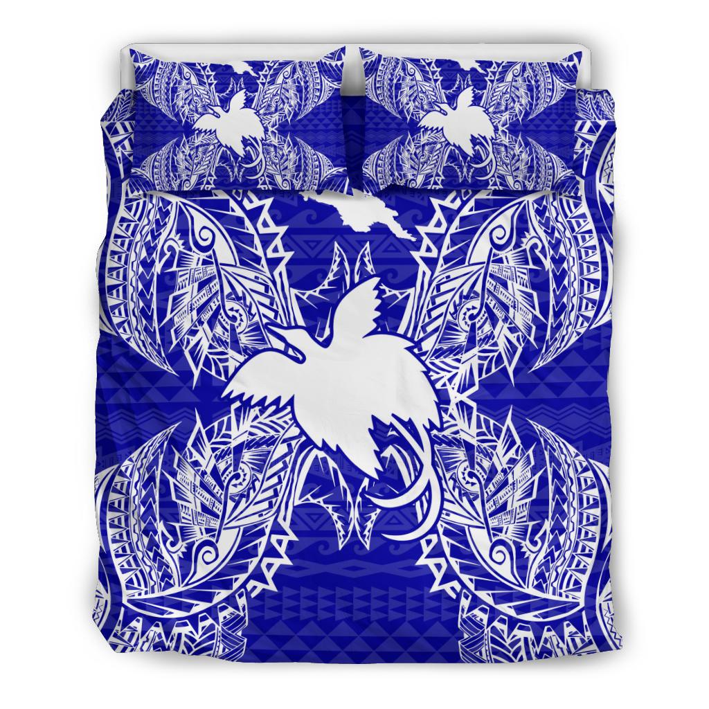 Polynesian Bedding Set - Papua New Guinea Duvet Cover Set Map Blue - Polynesian Pride