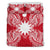 Polynesian Bedding Set - Nauru Duvet Cover Set Map Red White - Polynesian Pride