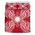 Polynesian Bedding Set - Marshall Islands Duvet Cover Set Map Red White - Polynesian Pride