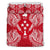 Polynesian Bedding Set - Kosrae Duvet Cover Set Map Red White - Polynesian Pride