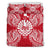 Polynesian Bedding Set - French Polynesia Duvet Cover Set Map Red White - Polynesian Pride