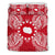 Polynesian Bedding Set - Cook Islands Duvet Cover Set Map Red White - Polynesian Pride