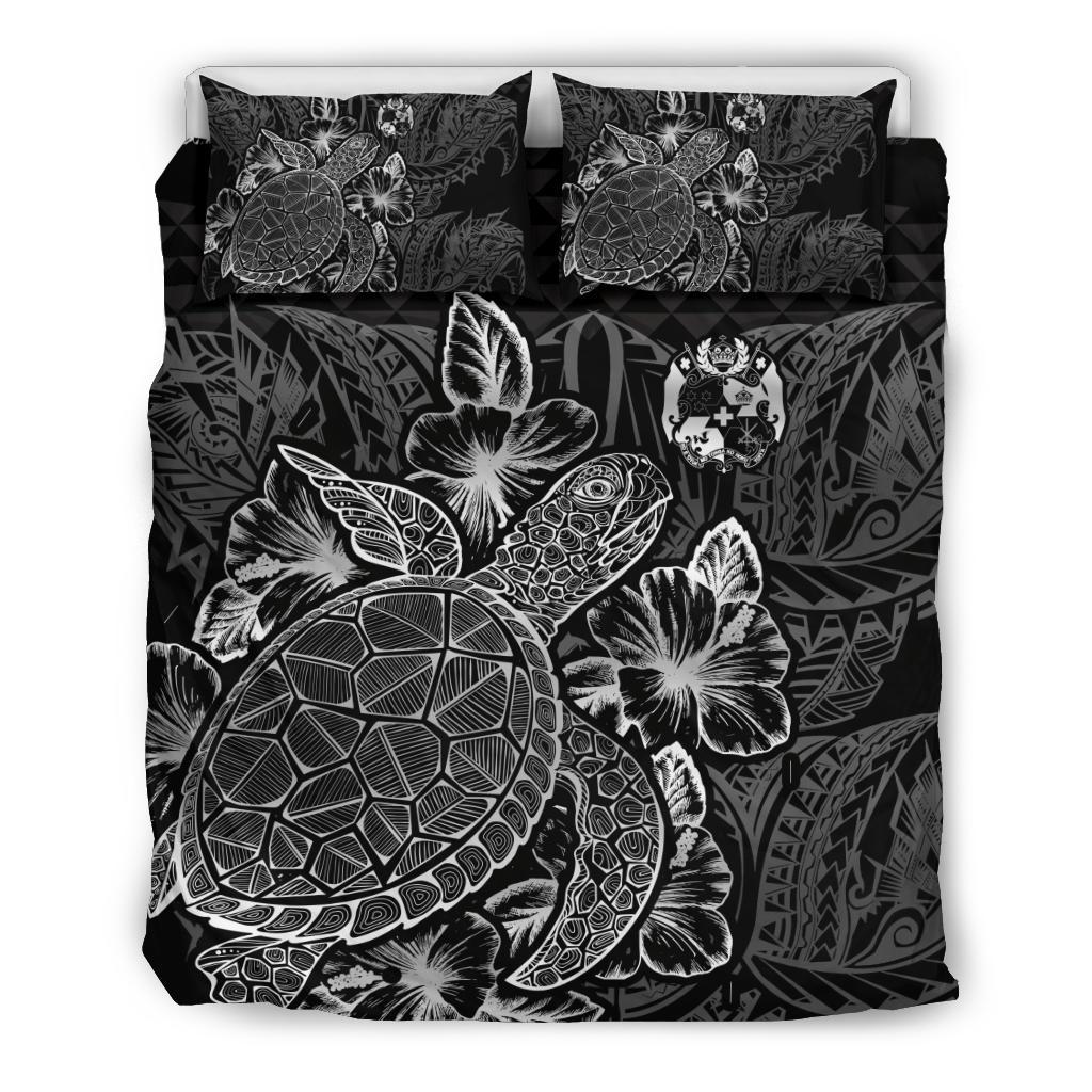 Polynesian Bedding Set - Tonga Duvet Cover Set Black Color - Polynesian Pride