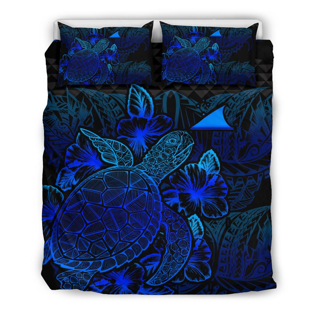 Polynesian Bedding Set - Tokelau Duvet Cover Set Blue Color - Polynesian Pride